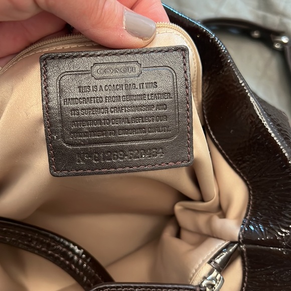 Brown Patton, leather coach bag - Picture 3 of 3